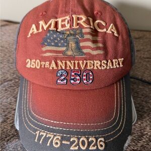 America 250th Anniversary Cap One Size Adjustable New